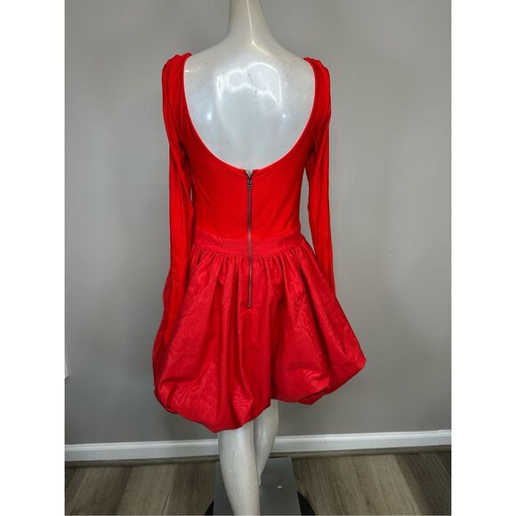 Alice + Olivia Chara Bubble-Hem Minidress Size US8 $495 - Picture 9 of 13
